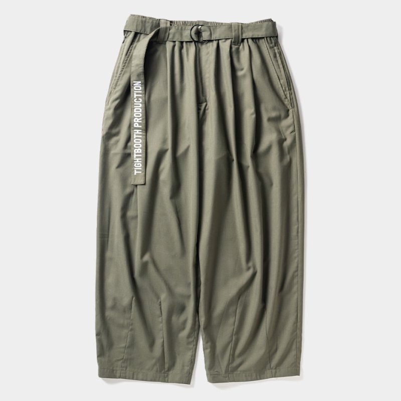 画像1: TIGHTBOOTH/BAGGY SLACKS（Olive）［バギースラックス-24春夏］