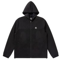 BlackEyePatch/HOODED MESH ZIP HOODIE（BLACK）