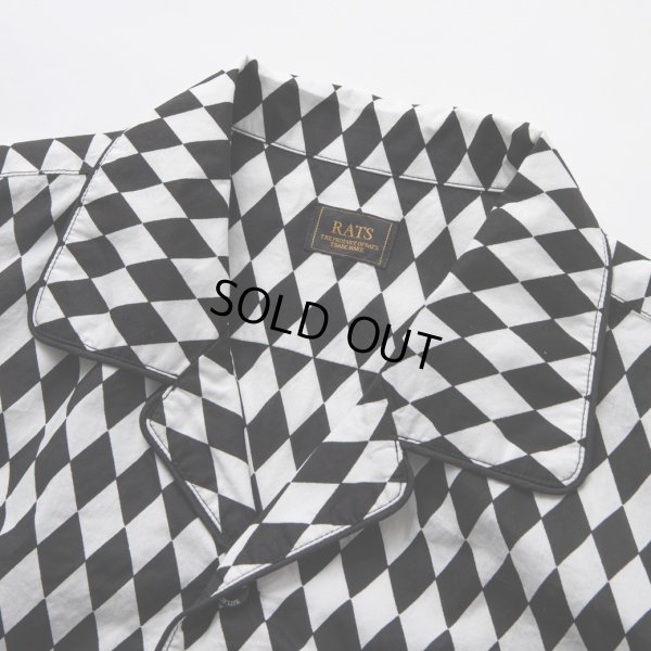 画像3: 【30%OFF】RATS/CHECKERD FLAG S/S SHIRT（BLACK）［チェッカーフラッグシャツ-24春夏］