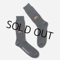 TIGHTBOOTH/COLLEGE WAFFLE SOCKS（Black）［ワッフルソックス-24春夏］