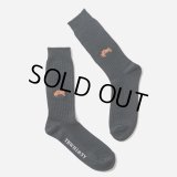 TIGHTBOOTH/COLLEGE WAFFLE SOCKS（Black）［ワッフルソックス-24春夏］