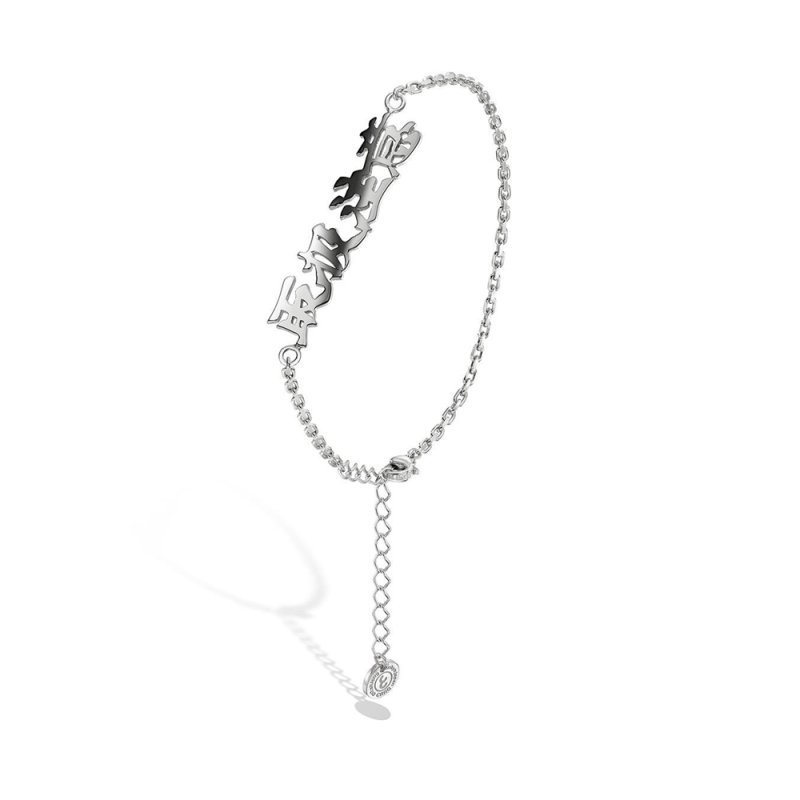 画像2: BlackEyePatch/BEP x CAREERING BEP002 "HANDLE WITH CARE BRACELET"（SILVER）［ブレスレット-22秋冬］