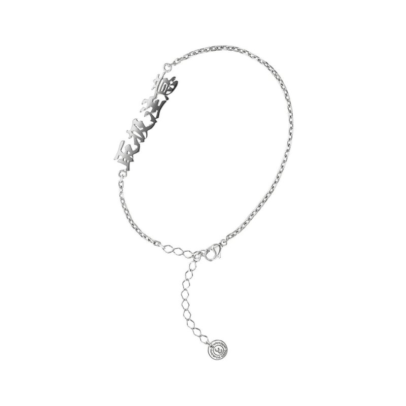 画像1: BlackEyePatch/BEP x CAREERING BEP002 "HANDLE WITH CARE BRACELET"（SILVER）［ブレスレット-22秋冬］