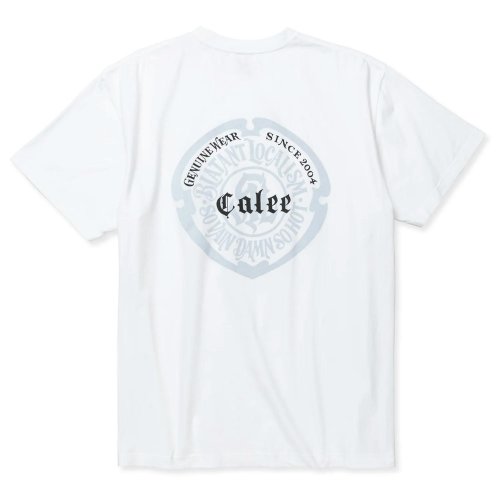 他の写真2: 【30%OFF】CALEE/STRETCH EMBLEM LOGO TEE ＜NATURALLY PAINT DESIGN＞（WHITE）［プリントT-24春夏］