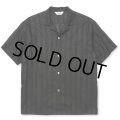 CALEE/VINTAGE TYPE LENO CLOTH OPEN COLLAR SH（BLACK）［オープンカラーシャツ-24春夏］