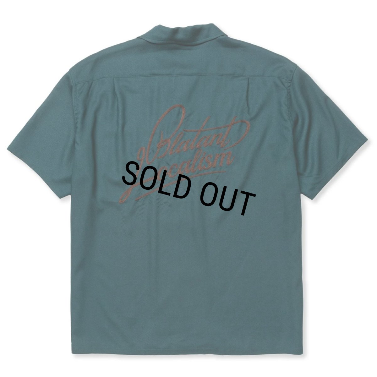 画像1: CALEE/EMBROIDERY "BLATANT LOCALISM" OPEN COLLAR SH（GREEN）［オープンカラーシャツ-24春夏］ (1)