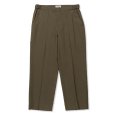 画像1: 【40%OFF】CALEE/R/SUCKER WIDE SLACKS（OLIVE）［シアサッカーワイドスラックス-24春夏］ (1)