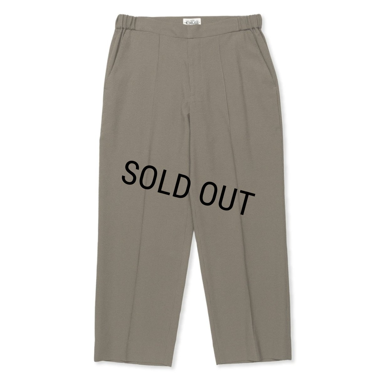 画像1: 【40%OFF】CALEE/R/SUCKER WIDE SLACKS（OLIVE）［シアサッカーワイドスラックス-24春夏］ (1)