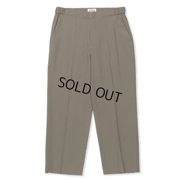 画像1: 【40%OFF】CALEE/R/SUCKER WIDE SLACKS（OLIVE）［シアサッカーワイドスラックス-24春夏］
