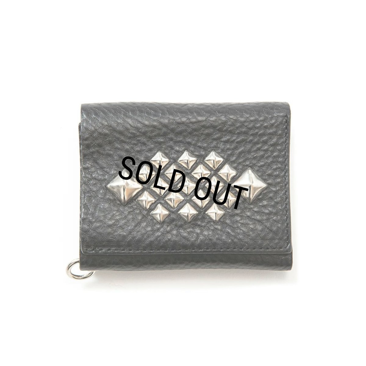 画像1: CALEE/STUDS LEATHER MULTI WALLET（BLACK）［スタッズレザーマルチウォレット-24春夏］ (1)