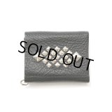 CALEE/STUDS LEATHER MULTI WALLET（BLACK）［スタッズレザーマルチウォレット-24春夏］