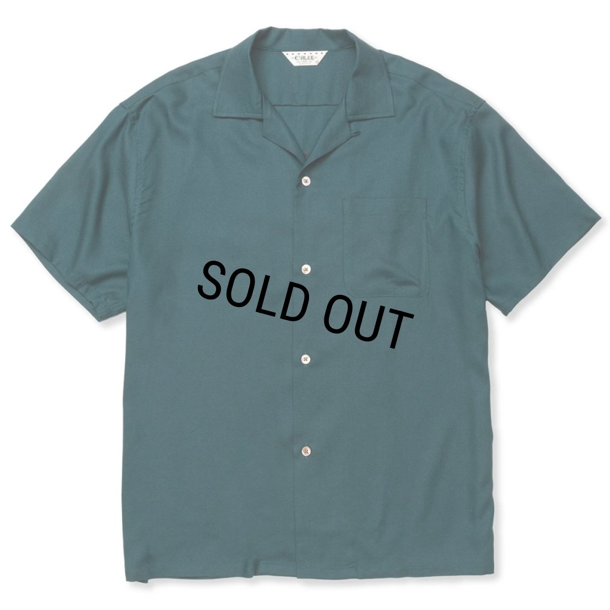 画像2: CALEE/EMBROIDERY "BLATANT LOCALISM" OPEN COLLAR SH（GREEN）［オープンカラーシャツ-24春夏］ (2)
