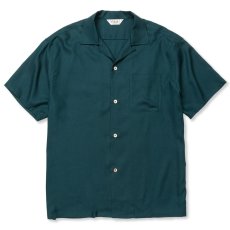 画像2: CALEE/EMBROIDERY "BLATANT LOCALISM" OPEN COLLAR SH（GREEN）［オープンカラーシャツ-24春夏］ (2)