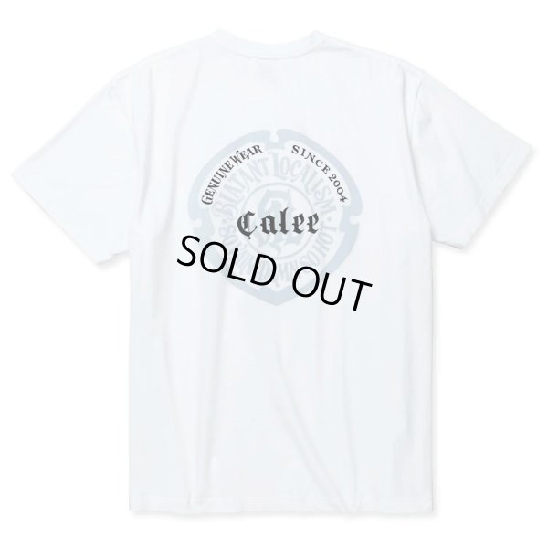 画像2: 【30%OFF】CALEE/STRETCH EMBLEM LOGO TEE ＜NATURALLY PAINT DESIGN＞（WHITE）［プリントT-24春夏］