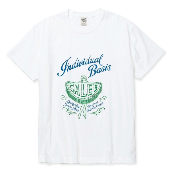 画像1: 【30%OFF】CALEE/STRETCH SYNDICATE RETRO GIRL VINTAGE T-SHIRT ＜NATURALLY PAINT DESIGN＞（WHITE）［プリントT-24春夏］