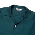 画像3: CALEE/EMBROIDERY "BLATANT LOCALISM" OPEN COLLAR SH（GREEN）［オープンカラーシャツ-24春夏］