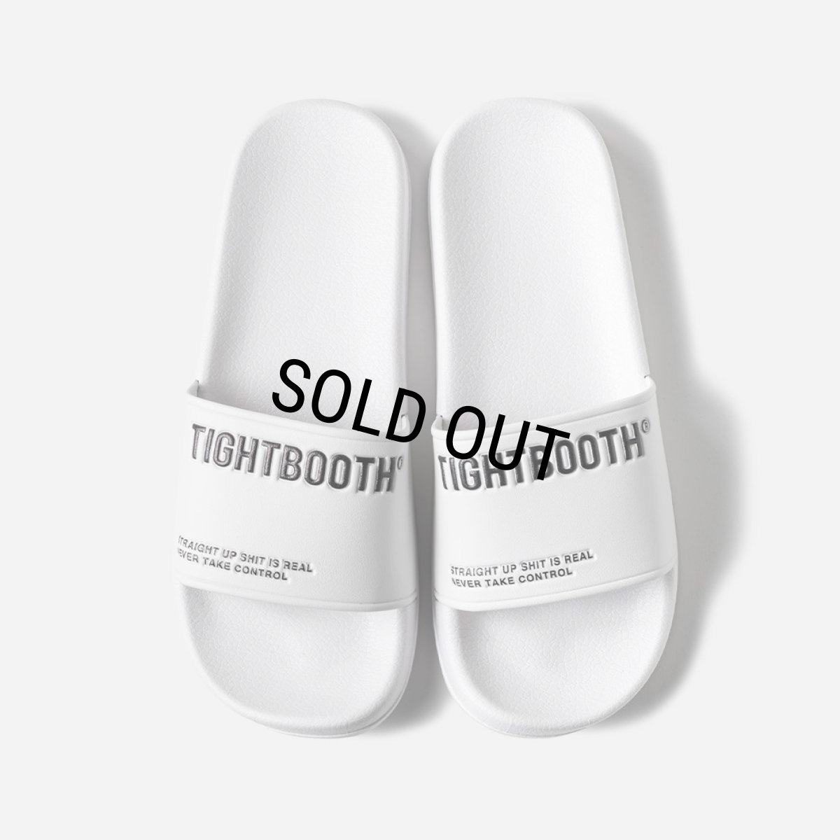 画像5: TIGHTBOOTH/LABEL LOGO SLIDE SANDAL（White）［スライドサンダル-24春夏］ (5)