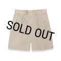WACKO MARIA/DOUBLE PLEATED CHINO SHORT TROUSERS（BEIGE）［ツータックチノショーツ-24春夏］