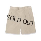 WACKO MARIA/DOUBLE PLEATED CHINO SHORT TROUSERS（BEIGE）［ツータックチノショーツ-24春夏］