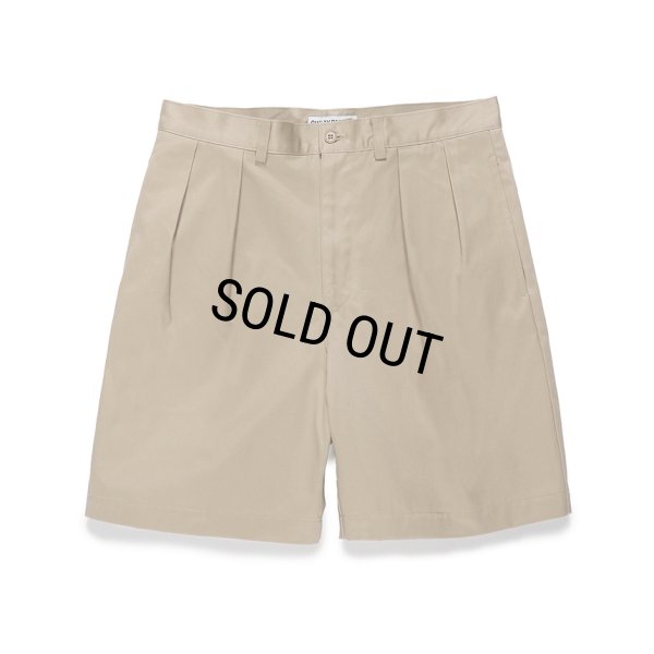 画像1: WACKO MARIA/DOUBLE PLEATED CHINO SHORT TROUSERS（BEIGE）［ツータックチノショーツ-24春夏］