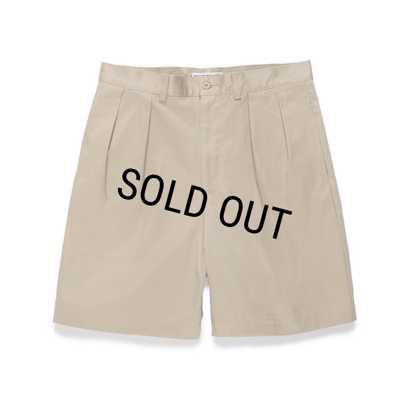 WACKO MARIA/DOUBLE PLEATED CHINO SHORT TROUSERS（BEIGE
