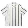 画像1: WACKO MARIA/STRIPED OPEN COLLAR SHIRT（WHITE）［ストライプオープンカラーシャツ-24春夏］ (1)