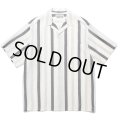 WACKO MARIA/STRIPED OPEN COLLAR SHIRT（WHITE）［ストライプオープンカラーシャツ-24春夏］