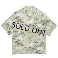 WACKO MARIA/HAWAIIAN SHIRT（GREEN）［ハワイアンシャツ-24春夏］