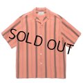 WACKO MARIA/STRIPED OPEN COLLAR SHIRT（ORANGE）［ストライプオープンカラーシャツ-24春夏］