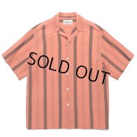 WACKO MARIA/STRIPED OPEN COLLAR SHIRT（ORANGE）［ストライプオープンカラーシャツ-24春夏］