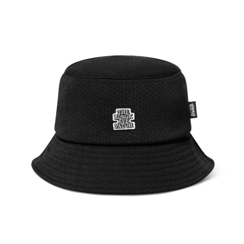 画像1: BlackEyePatch/SMALL OG LABEL MESH BUCKET HAT（BLACK）