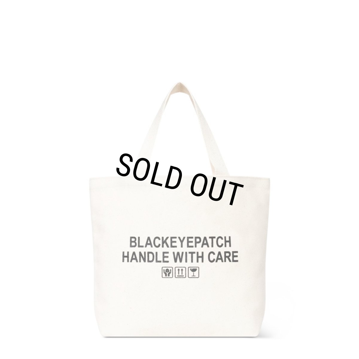 画像2: BlackEyePatch/HWC LABEL TOTE BAG MEDIUM（OFF WHITE） (2)