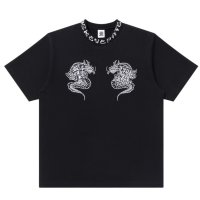 BlackEyePatch/DRAGON KANJI RIBBED TEE（BLACK）