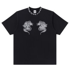 画像1: BlackEyePatch/DRAGON KANJI RIBBED TEE(BLACK) (1)