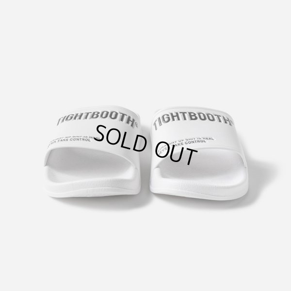画像2: TIGHTBOOTH/LABEL LOGO SLIDE SANDAL（White）［スライドサンダル-24春夏］