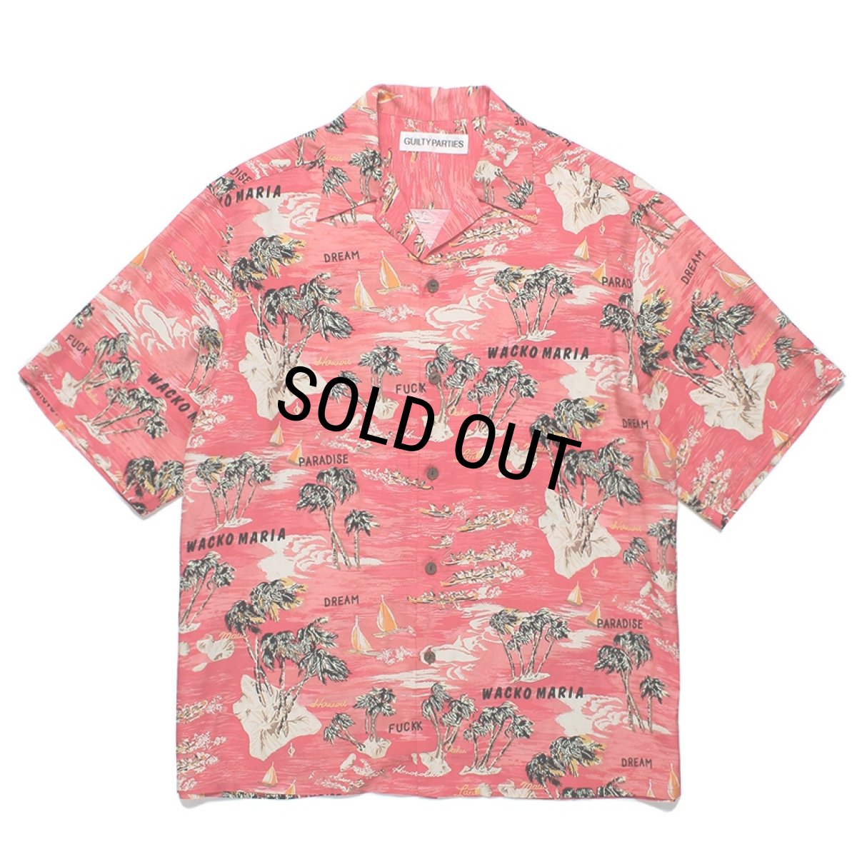 画像1: WACKO MARIA/HAWAIIAN SHIRT（RED）［ハワイアンシャツ-24春夏］ (1)
