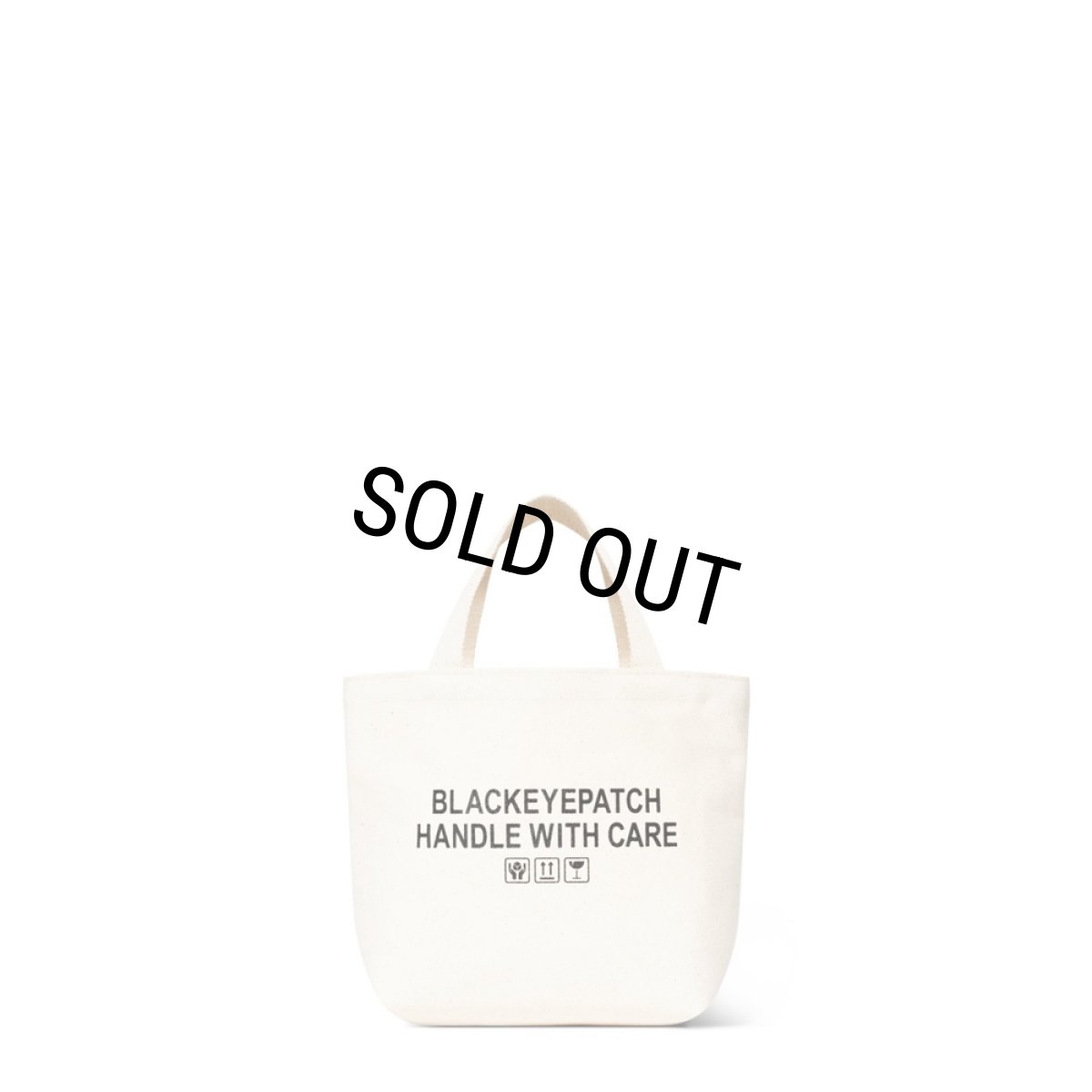画像2: BlackEyePatch/HWC LABEL TOTE BAG SMALL（OFF WHITE） (2)