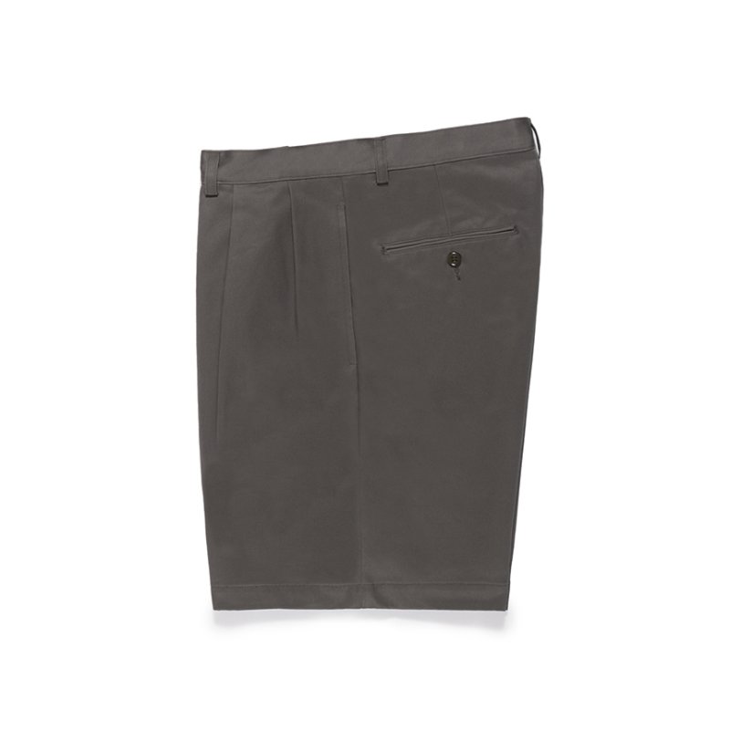 画像2: WACKO MARIA/DOUBLE PLEATED CHINO SHORT TROUSERS（GRAY）［ツータックチノショーツ-24春夏］