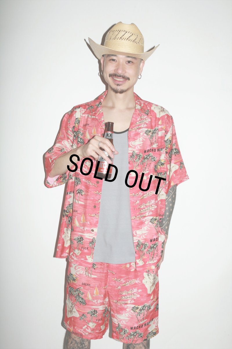 画像2: WACKO MARIA/HAWAIIAN SHIRT（RED）［ハワイアンシャツ-24春夏］ (2)