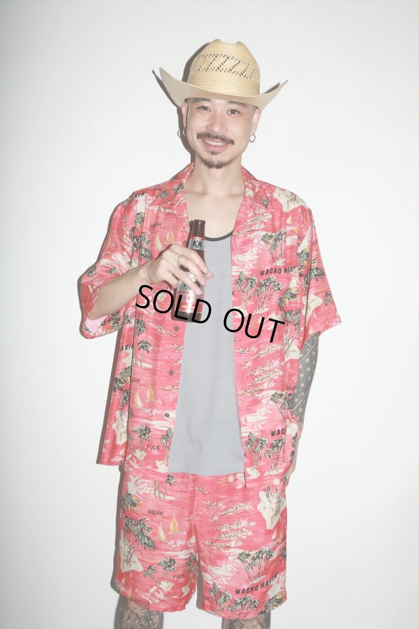 画像2: WACKO MARIA/HAWAIIAN SHIRT（RED）［ハワイアンシャツ-24春夏］