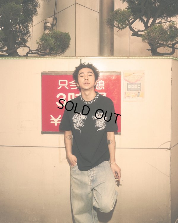 画像3: BlackEyePatch/DRAGON KANJI RIBBED TEE（BLACK）