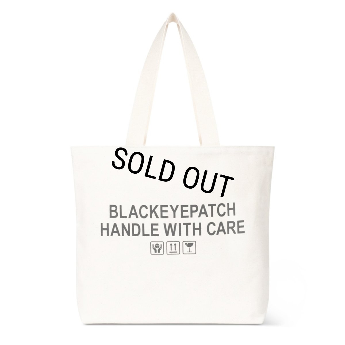 画像2: BlackEyePatch/HWC LABEL TOTE BAG LARGE（OFF WHITE） (2)