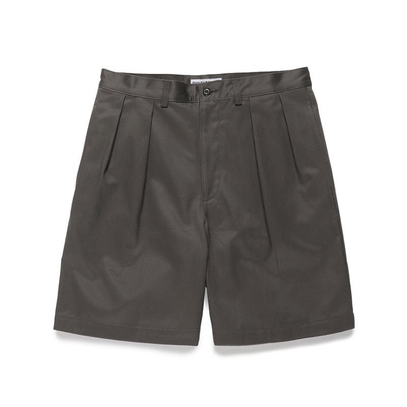 画像1: WACKO MARIA/DOUBLE PLEATED CHINO SHORT TROUSERS（GRAY）［ツータックチノショーツ-24春夏］