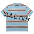 WACKO MARIA/STRIPED T-SHIRT（BLUE）［ストライプT-24春夏］