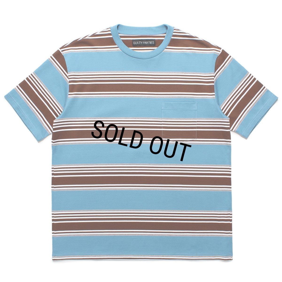 画像1: WACKO MARIA/STRIPED T-SHIRT（BLUE）［ストライプT-24春夏］ (1)