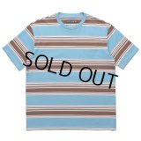 WACKO MARIA/STRIPED T-SHIRT（BLUE）［ストライプT-24春夏］