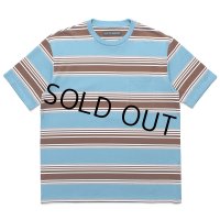 WACKO MARIA/STRIPED T-SHIRT（BLUE）［ストライプT-24春夏］