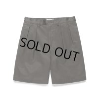 WACKO MARIA/DOUBLE PLEATED CHINO SHORT TROUSERS（GRAY）［ツータックチノショーツ-24春夏］