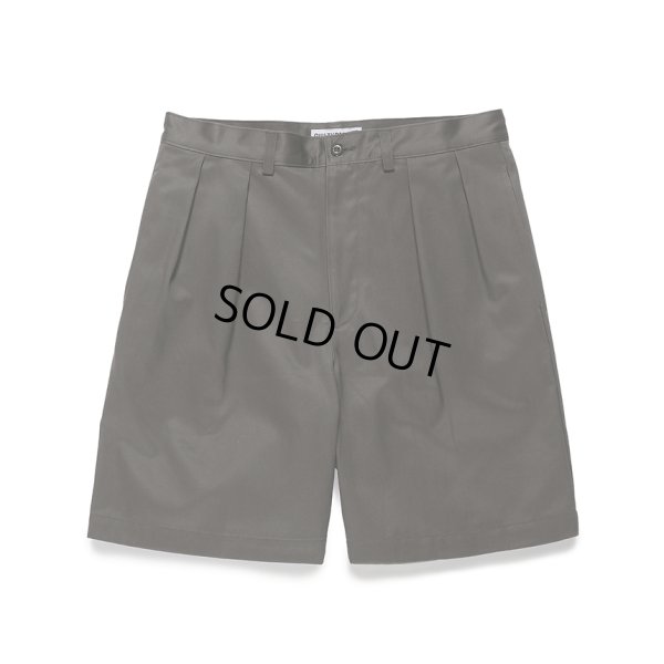 画像1: WACKO MARIA/DOUBLE PLEATED CHINO SHORT TROUSERS（GRAY）［ツータックチノショーツ-24春夏］
