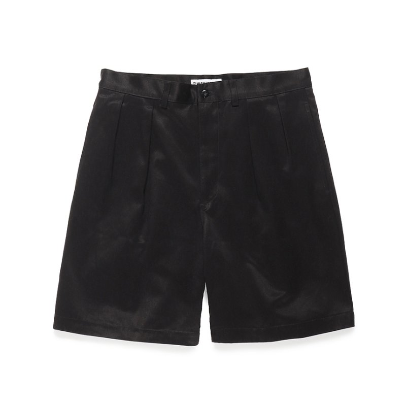 画像1: WACKO MARIA/DOUBLE PLEATED CHINO SHORT TROUSERS（BLACK）［ツータックチノショーツ-24春夏］